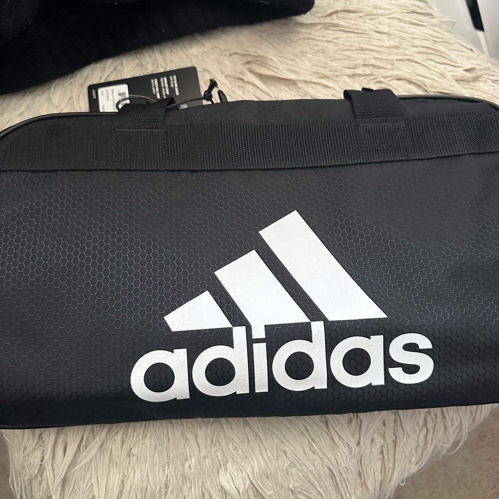 Adidas Black and White Duffel Bag